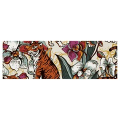 Natural-seamless-pattern-with-tiger-blooming-orchid Banner And Sign 12  X 4  by uniart180623