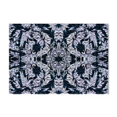 Cobalt Grey Arabesque Crystal Sticker (a4) by kaleidomarblingart