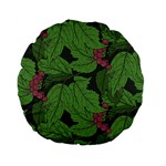 Seamless-pattern-with-hand-drawn-guelder-rose-branches Standard 15  Premium Flano Round Cushions Back