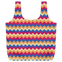 Zigzag-pattern-seamless-zig-zag-background-color Full Print Recycle Bag (xxl) by uniart180623