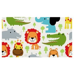Seamless-pattern-vector-with-animals-cartoon Banner And Sign 7  X 4  by uniart180623