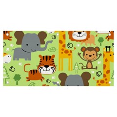 Seamless-pattern-vector-with-animals-wildlife-cartoon Banner And Sign 6  X 3  by uniart180623