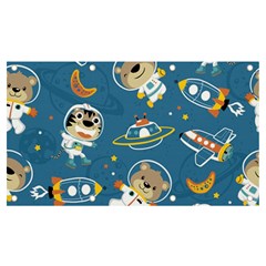 Seamless-pattern-funny-astronaut-outer-space-transportation Banner And Sign 7  X 4  by uniart180623