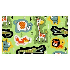 Seamless-pattern-with-wildlife-animals-cartoon Banner And Sign 7  X 4  by uniart180623