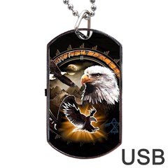 Eagle Dreamcatcher Art Bird Native American Dog Tag Usb Flash (two Sides) by uniart180623