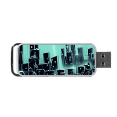 Buildings City Urban Destruction Background Portable Usb Flash (two Sides) by uniart180623