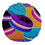 Cookies Chocolate Cookies Sweets Snacks Baked Goods Food Large 18  Premium Round Cushions Front