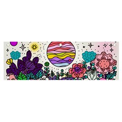 Rainbow Fun Cute Minimal Doodle Drawing Unique Banner And Sign 6  X 2  by uniart180623