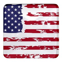 Flag Usa Unite Stated America Square Glass Fridge Magnet (4 Pack) by uniart180623
