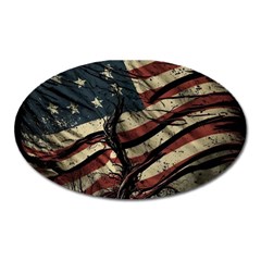 Flag Usa American Flag Oval Magnet by uniart180623