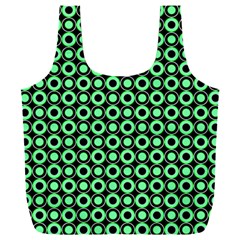 Mazipoodles Green Donuts Polka Dot Full Print Recycle Bag (xxl) by Mazipoodles