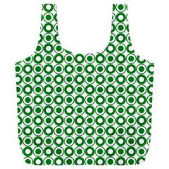 Mazipoodles Green White Donuts Polka Dot  Full Print Recycle Bag (xxl) by Mazipoodles