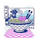 Ramen Kanji Vaporwave Artwork Minimalism Play Mat (Rectangle) Front