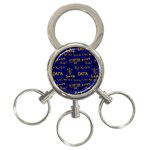 Art Pattern Design Background Graphic 3-Ring Key Chain Front