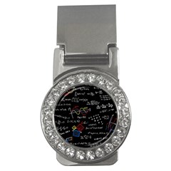 Black Background With Text Overlay Mathematics Formula Board Money Clips (cz)  by uniart180623