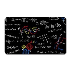 Black Background With Text Overlay Mathematics Formula Board Magnet (rectangular) by uniart180623