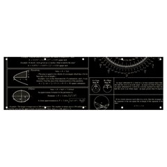 Black Background With Text Overlay Mathematics Trigonometry Banner And Sign 12  X 4  by uniart180623