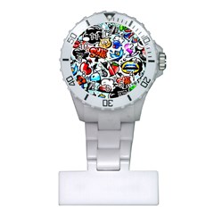 Graffiti Art Cartoon Comic Plastic Nurses Watch by uniart180623