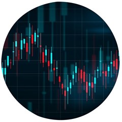 Flag Patterns On Forex Charts Wooden Bottle Opener (round) by uniart180623