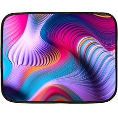 Colorful 3d Waves Creative Wave Waves Wavy Background Texture Two Sides Fleece Blanket (mini) by uniart180623