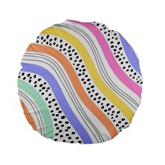 Background Abstract Wallpaper Standard 15  Premium Flano Round Cushions by uniart180623