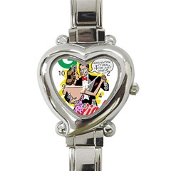 G Is For Gaslight Funny Dance1-01 Heart Italian Charm Watch by shoopshirt