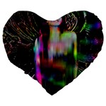 Festive Freak Large 19  Premium Flano Heart Shape Cushions Back