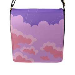 Sky Nature Sunset Clouds Space Fantasy Sunrise Flap Closure Messenger Bag (l) by Simbadda
