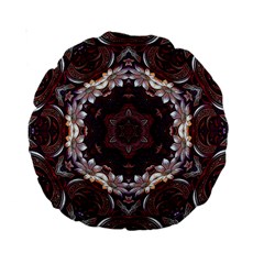 Rosette Kaleidoscope Mosaic Abstract Background Standard 15  Premium Round Cushions by Simbadda