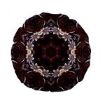 Rosette Kaleidoscope Mosaic Abstract Background Standard 15  Premium Round Cushions Front