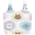 Cute Cat Seamless Pattern Background Full Print Recycle Bag (XL) Front