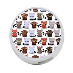 Seamless Pattern With Cute Little Kittens Various Color 4-port Usb Hub (two Sides) by Simbadda