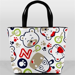Animals Pattern Bucket Bag by Simbadda