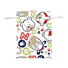 Animals Pattern Lightweight Drawstring Pouch (l) by Simbadda