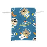 Seamless-pattern-funny-astronaut-outer-space-transportation Lightweight Drawstring Pouch (L) Front