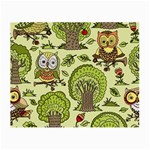 Seamless Pattern With Trees Owls Small Glasses Cloth (2 Sides) Back