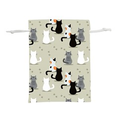 Cute Cat Seamless Pattern Lightweight Drawstring Pouch (s) by Simbadda