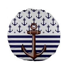 Anchor Background Design Standard 15  Premium Flano Round Cushions by Simbadda