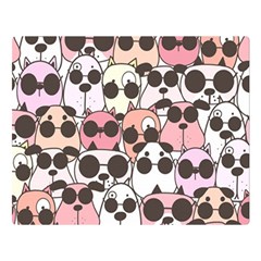 Cute-dog-seamless-pattern-background Premium Plush Fleece Blanket (large) by Simbadda