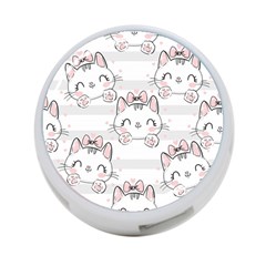 Cat-with-bow-pattern 4-port Usb Hub (two Sides) by Simbadda