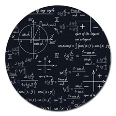 Mathematical-seamless-pattern-with-geometric-shapes-formulas Magnet 5  (round) by Simbadda