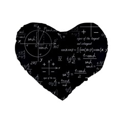 Mathematical-seamless-pattern-with-geometric-shapes-formulas Standard 16  Premium Heart Shape Cushions by Simbadda