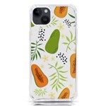 Seamless-tropical-pattern-with-papaya iPhone 14 Plus TPU UV Print Case Front