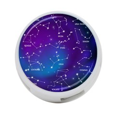 Realistic-night-sky-poster-with-constellations 4-port Usb Hub (one Side) by Simbadda