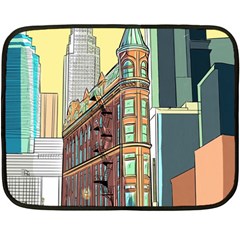 Building Urban Architecture Tower Fleece Blanket (mini) by Grandong