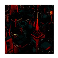 A Dark City Vector Tile Coaster by Proyonanggan