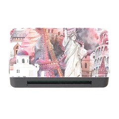 Vintage Landmarks Travel Memory Card Reader With Cf by Proyonanggan