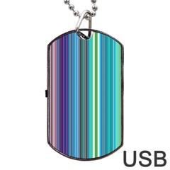 Color Stripes Dog Tag Usb Flash (two Sides) by Proyonanggan