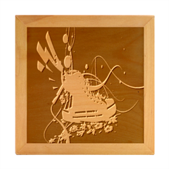 Sneakers Shoes Patterns Bright Wood Photo Frame Cube by Proyonanggan