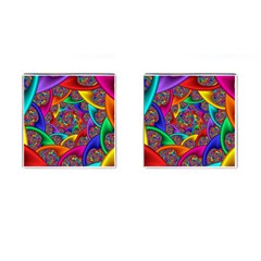 Color Spiral Cufflinks (square) by Proyonanggan